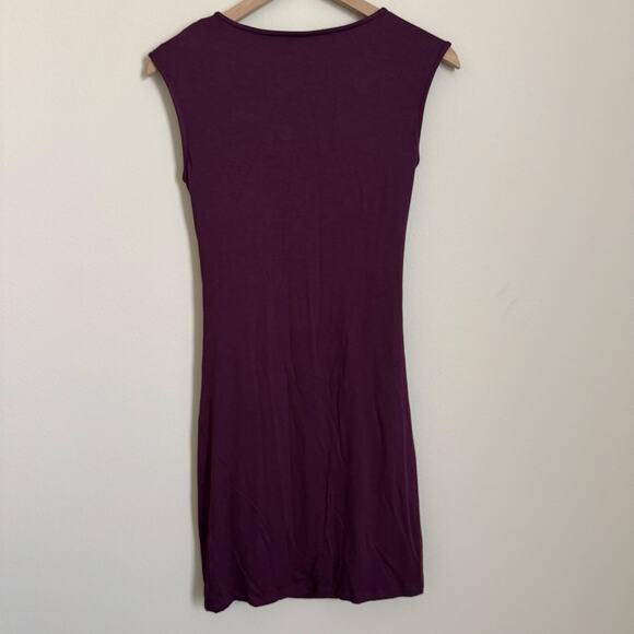 Kut From The Kloth Womens Purple Knee Length Jersey Draped Knit Dress Size 4P - Picture 7 of 10